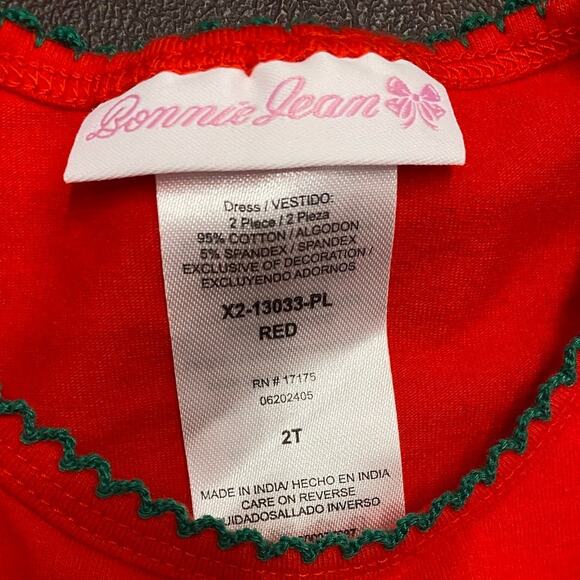 Bonnie Jean Girls Red Nutcracker Holiday Dress Long Sleeve Size 2T Christmas - Picture 4 of 6